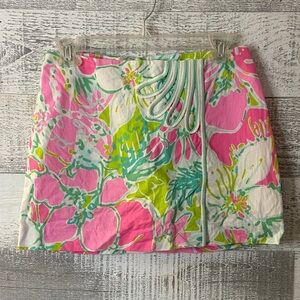 Lilly Pulitzer skirt size 0 bright pink and green colors